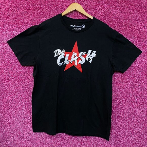 The Clash Corroded Spell Out Red Star Post Punk Band Tee extra large - Picture 1 of 4